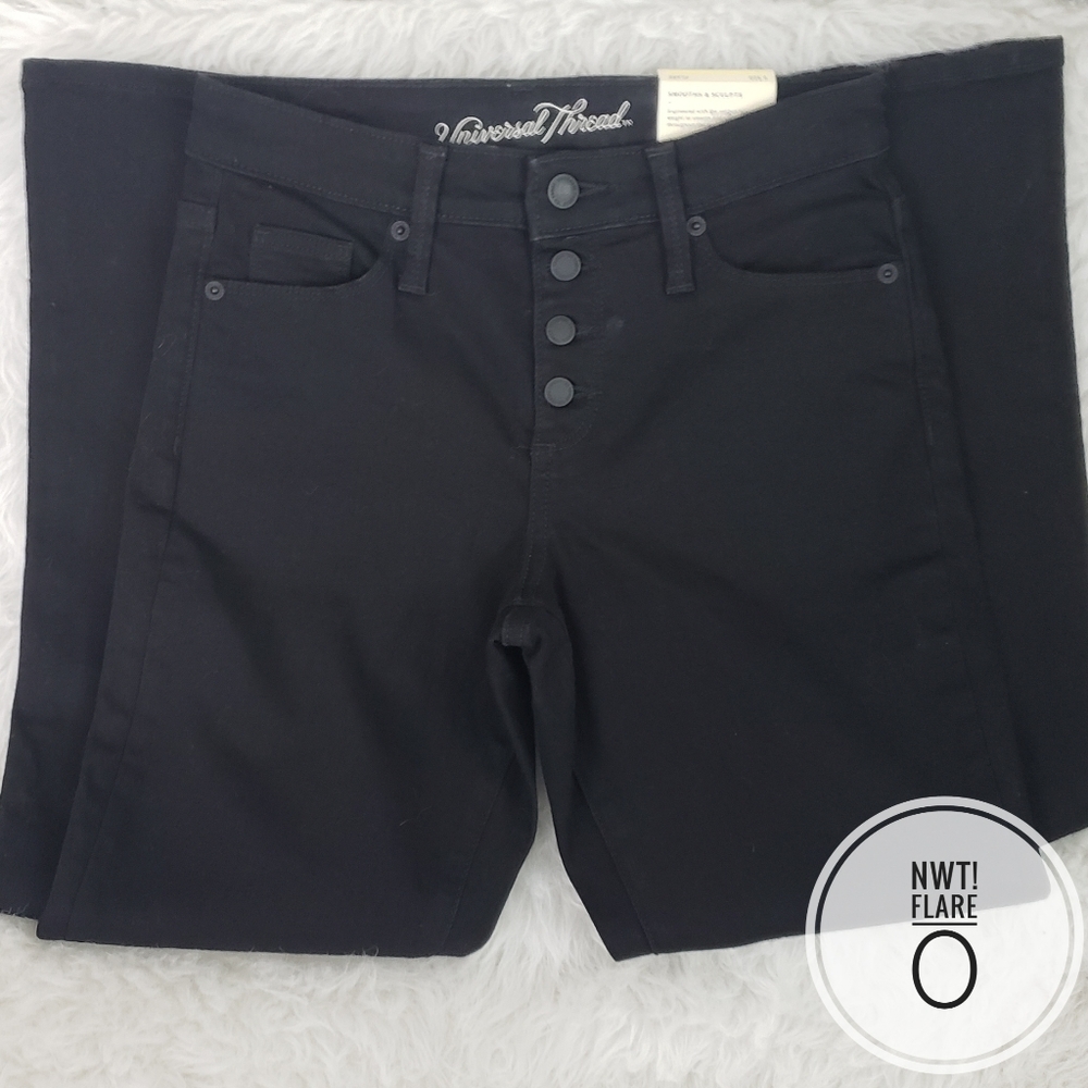 0 /25R Universal Thread Black High Rise Flare Jean